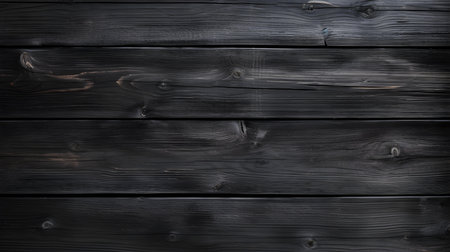 Close up of black painted wooden planks. Wooden background textureの素材