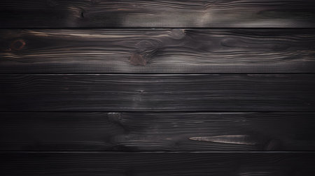 Close up of black painted wooden planks. Wooden background textureの素材