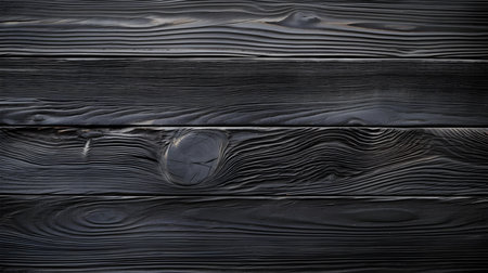 Close up of black painted wooden planks. Wooden background textureの素材
