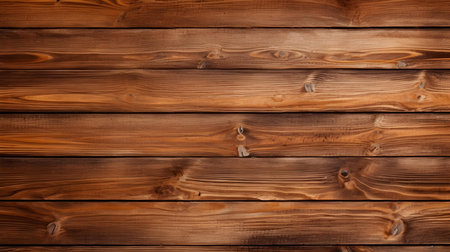 Close up of brown painted wooden planks. Wooden background textureの素材