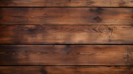 Close up of brown painted wooden planks. Wooden background textureの素材