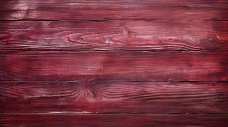 Close up of burgundy painted wooden planks. Wooden background textureの素材