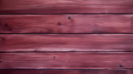 Close up of burgundy painted wooden planks. Wooden background textureの素材