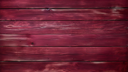 Close up of burgundy painted wooden planks. Wooden background textureの素材