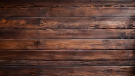 Close up of dark brown painted wooden planks. Wooden background textureの素材