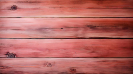 Close up of light red painted wooden planks. Wooden background textureの素材