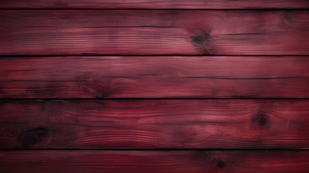 Close up of maroon painted wooden planks. Wooden background textureの素材