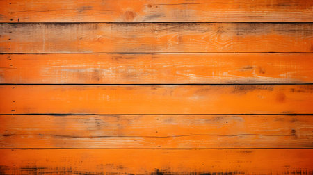 Close up of orange painted wooden planks. Wooden background textureの素材