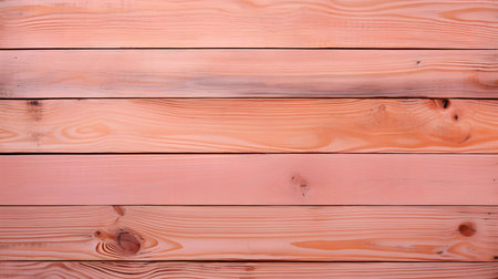 Close up of peach painted wooden planks. Wooden background textureの素材