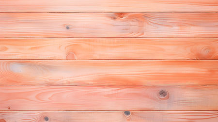 Close up of peach painted wooden planks. Wooden background textureの素材