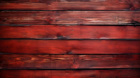 Close up of red painted wooden planks. Wooden background textureの素材