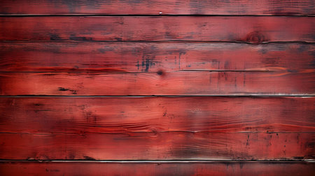 Close up of red painted wooden planks. Wooden background textureの素材