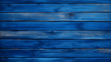 Close up of royal blue painted wooden planks. Wooden background textureの素材