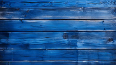 Close up of royal blue painted wooden planks. Wooden background textureの素材
