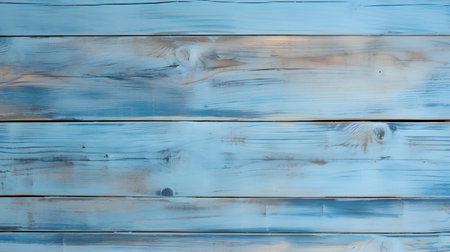 Close up of sky blue painted wooden planks. Wooden background textureの素材