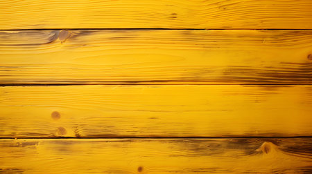 Close up of yellow painted wooden planks. Wooden background textureの素材