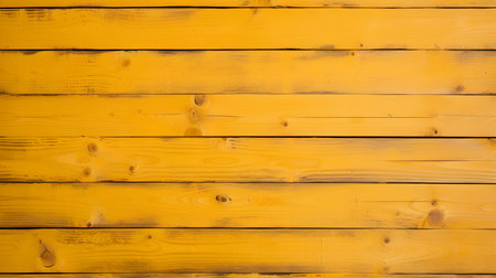 Close up of yellow painted wooden planks. Wooden background textureの素材