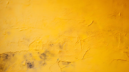 Close up of a plaster wall in yellow colors. Antique backgroundの素材