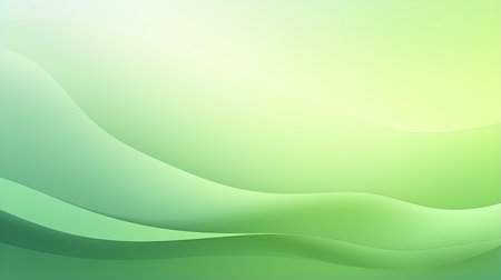 Gradient background in light green colors with soft waves. Elegant display wallpapersの素材