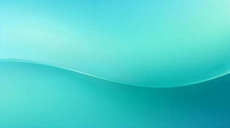 Gradient background in turquoise colors with soft waves. Elegant display wallpapersの素材