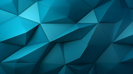 Abstract 3D Background of triangular Shapes in cyan Colors. Modern wallpaper of geometric patternsの素材