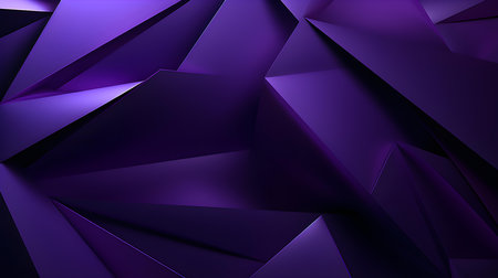 Abstract 3D Background of triangular Shapes in dark purple Colors. Modern wallpaper of geometric patternsの素材