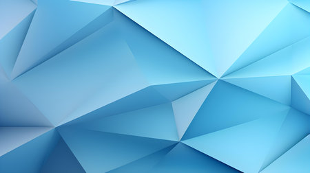 Abstract 3D Background of triangular Shapes in light blue Colors. Modern wallpaper of geometric patternsの素材