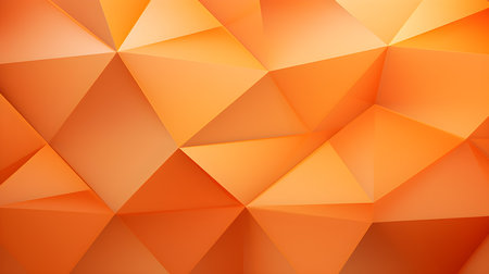 Abstract 3D Background of triangular Shapes in light orange Colors. Modern wallpaper of geometric patternsの素材