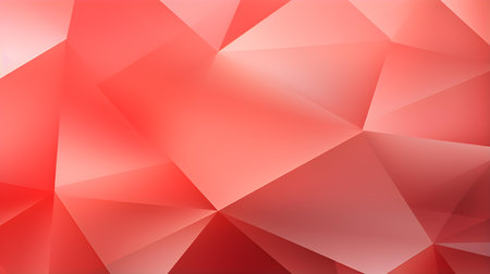 Abstract 3D Background of triangular Shapes in light red Colors. Modern wallpaper of geometric patternsの素材