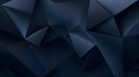 Abstract 3D Background of triangular Shapes in navy Colors. Modern wallpaper of geometric patternsの素材