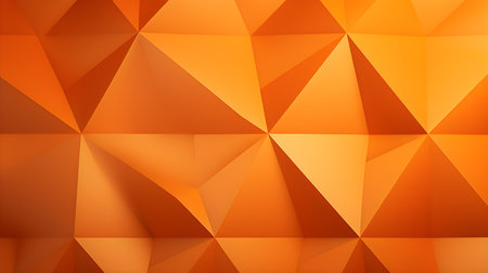 Abstract 3D Background of triangular Shapes in orange Colors. Modern wallpaper of geometric patternsの素材