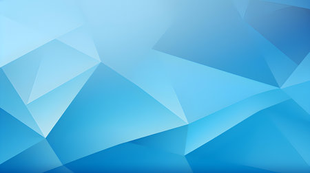 Abstract 3D Background of triangular Shapes in sky blue Colors. Modern wallpaper of geometric patternsの素材