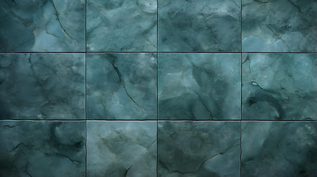 Pattern of Marble Tiles in cyan Colors. Top viewの素材