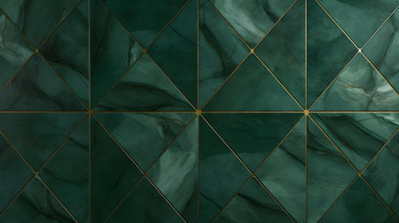 Pattern of Marble Tiles in emerald Colors. Top viewの素材