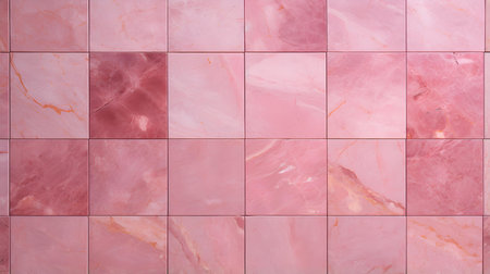 Pattern of marble tiles in pink colors. Top viewの素材