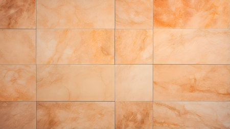 Pattern of marble tiles in light orange colors. Top viewの素材