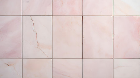 Pattern of marble tiles in light pink colors. Top viewの素材