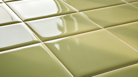 Close up of a glossy floor in khaki colors reflecting the daylightの素材