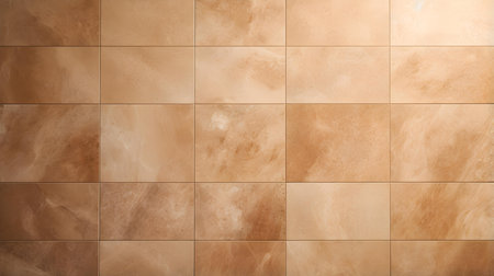Pattern of marble tiles in light brown colors. Top viewの素材