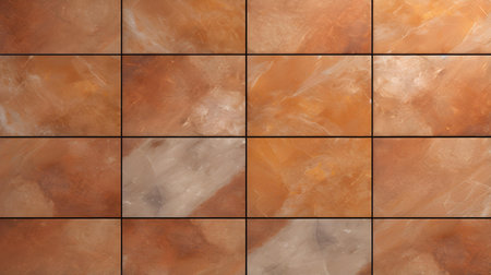 Pattern of Marble Tiles in orange Colors. Top viewの素材