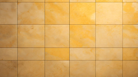 Pattern of marble tiles in yellow colors. Top viewの素材