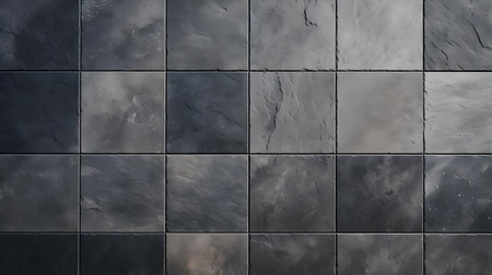 Pattern of Travertine Tiles in anthracite Colors. Top viewの素材