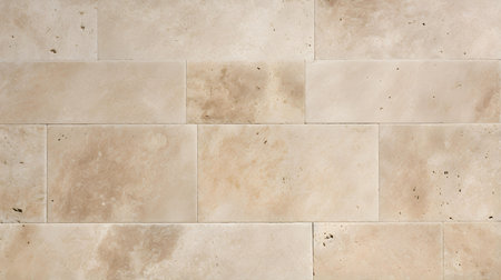 Pattern of Travertine Tiles in beige Colors. Top viewの素材
