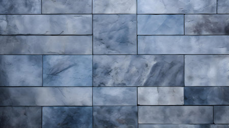 Pattern of Travertine Tiles in blue Colors. Top viewの素材