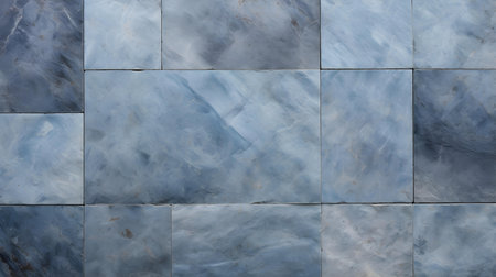 Pattern of Travertine Tiles in blue Colors. Top viewの素材