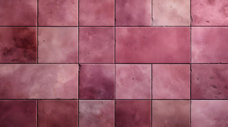 Pattern of Travertine Tiles in fuchsia Colors. Top viewの素材