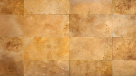Pattern of Travertine Tiles in gold colors. Top viewの素材
