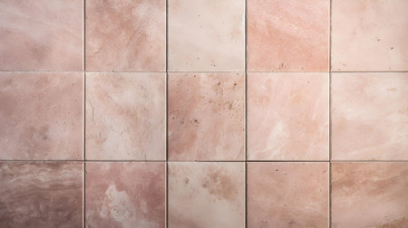 Pattern of Travertine Tiles in blush Colors. Top viewの素材