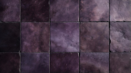 Pattern of Travertine Tiles in dark purple colors. Top viewの素材