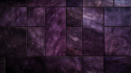 Pattern of Travertine Tiles in dark purple colors. Top viewの素材
